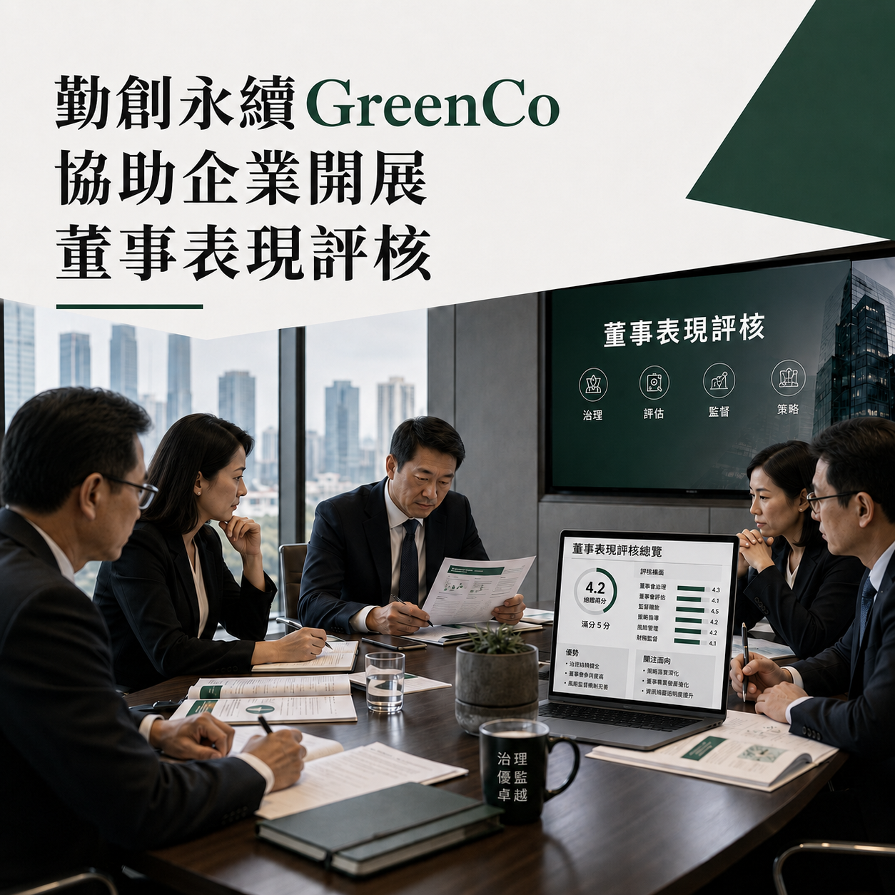 勤創永續GreenCo協助企業開展董事表現評核 1 董事表現評核